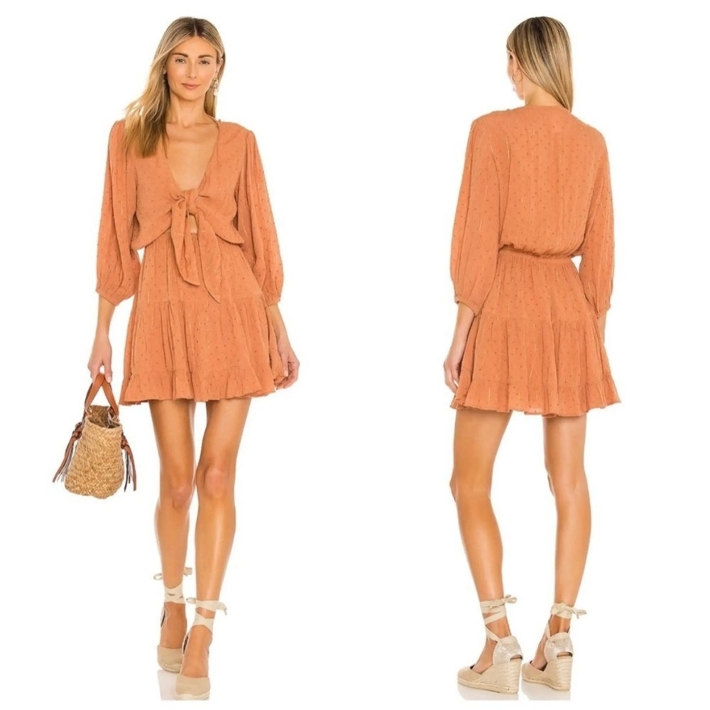 L*Space Women's Orange Mini Dress